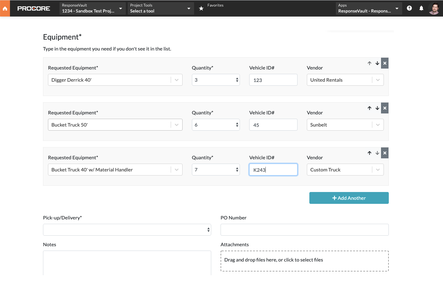 ResponseVault Drag and Drop Form Builder for Procore.